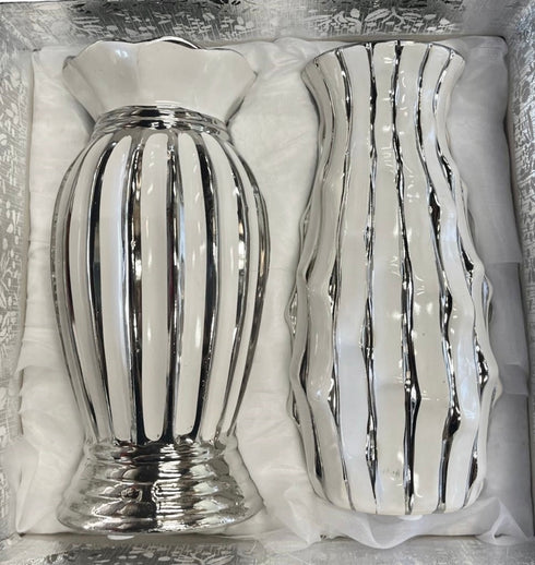 Adore the Decor™ 2 Piece Ceramic Lined Vase Set - 7"